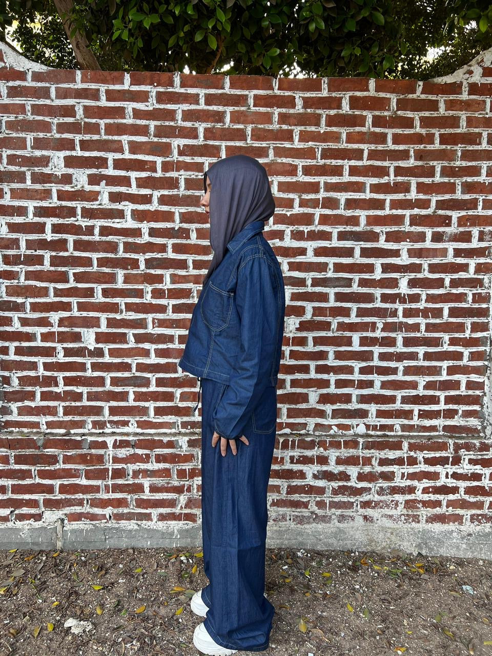 indigo denim suit