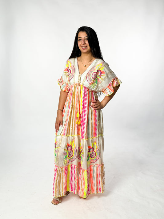 Multicoloured Boho Dress