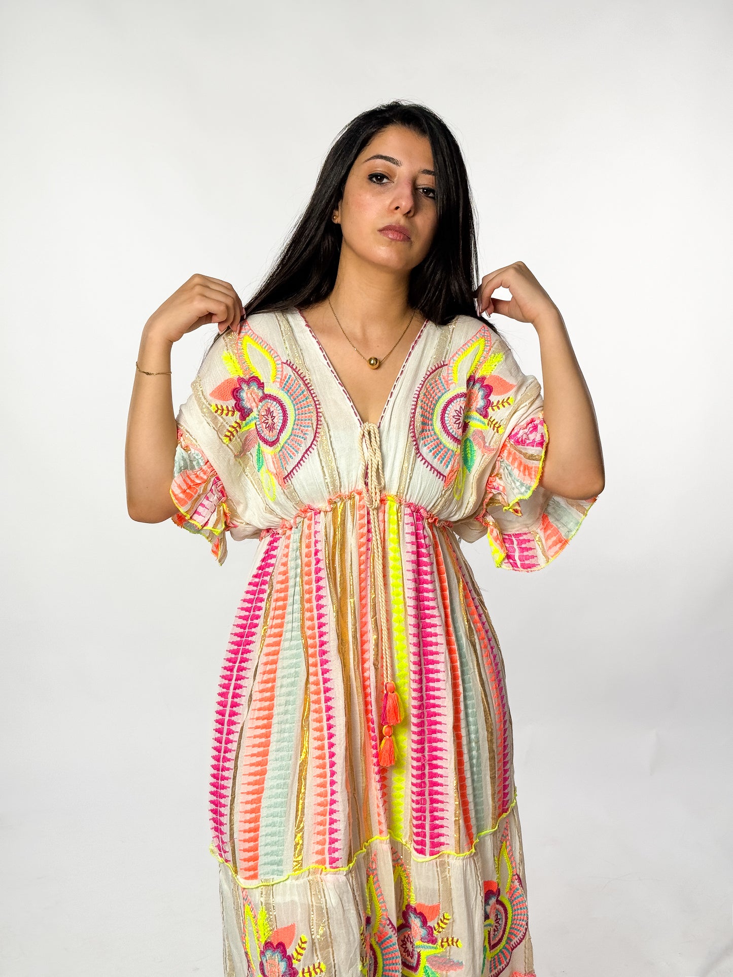 Multicoloured Boho Dress