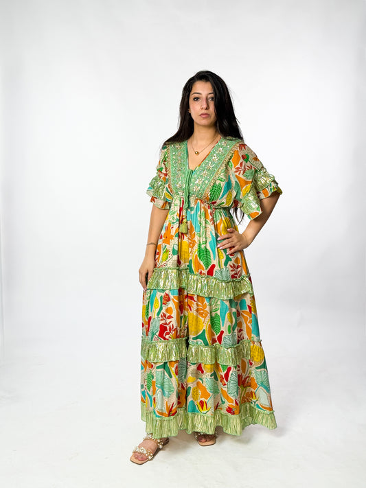 Tropical Boho Dress
