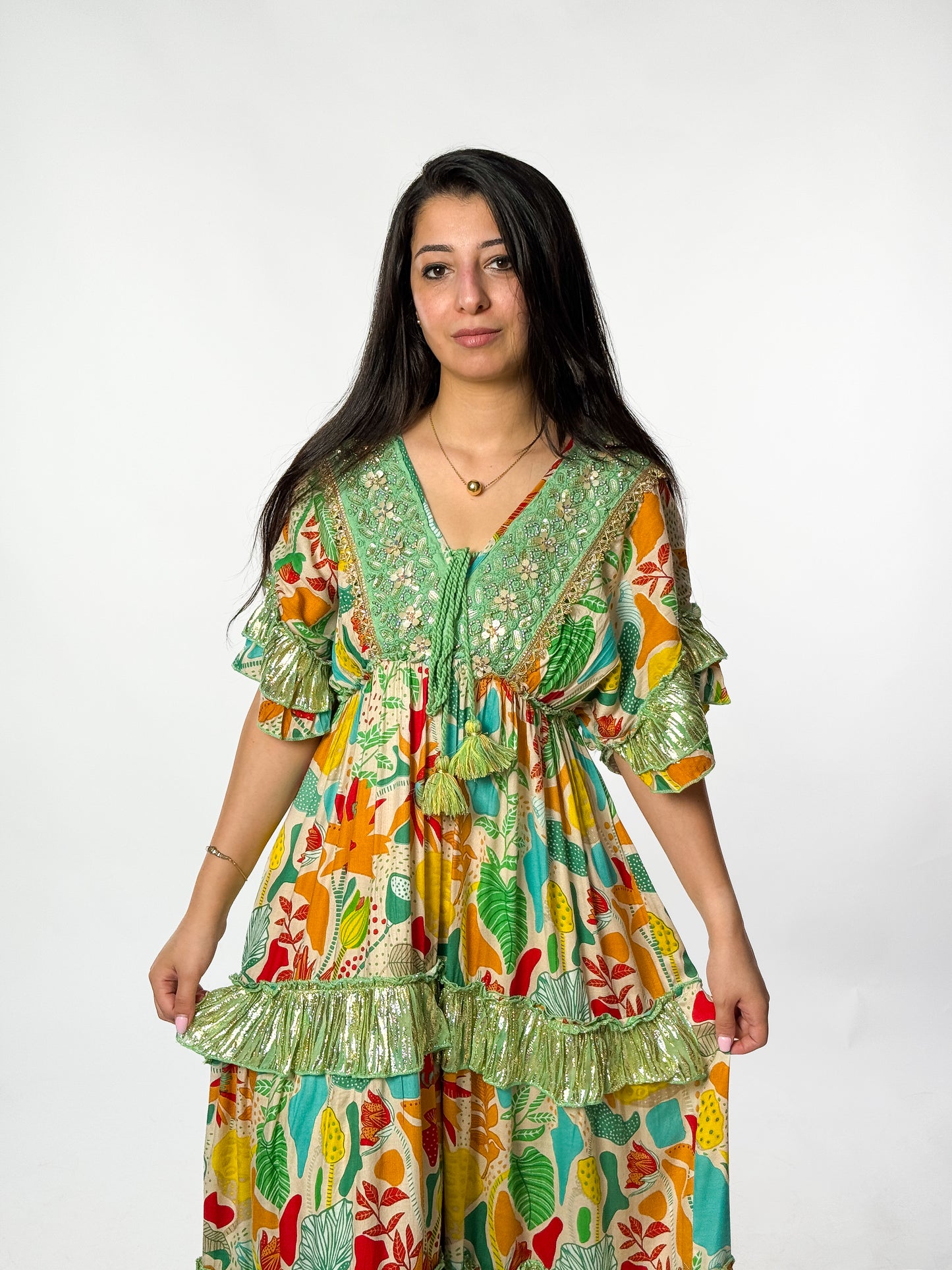 Tropical Boho Dress