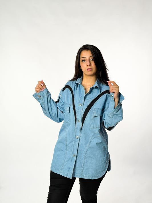 Paneled Denim Jacket